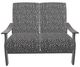 Telescope Casual St. Catherine Agra Classic/Graphite Aluminum/Fabric Outdoor MGP Cushion Loveseat with Boardwalk Rustic Arms-1