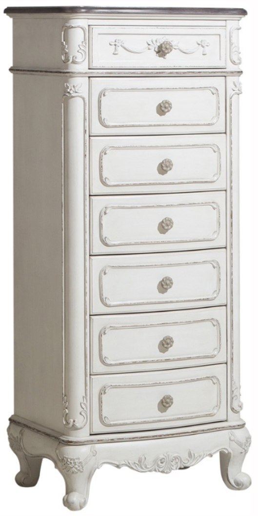Mazin Furniture Cinderella White Tall Chest-0