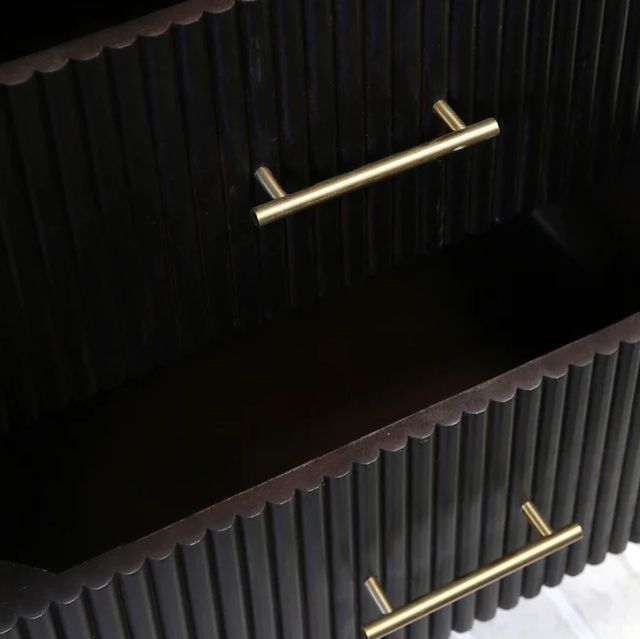 Stylecraft Ebony Stain and Gold Sideboard-3