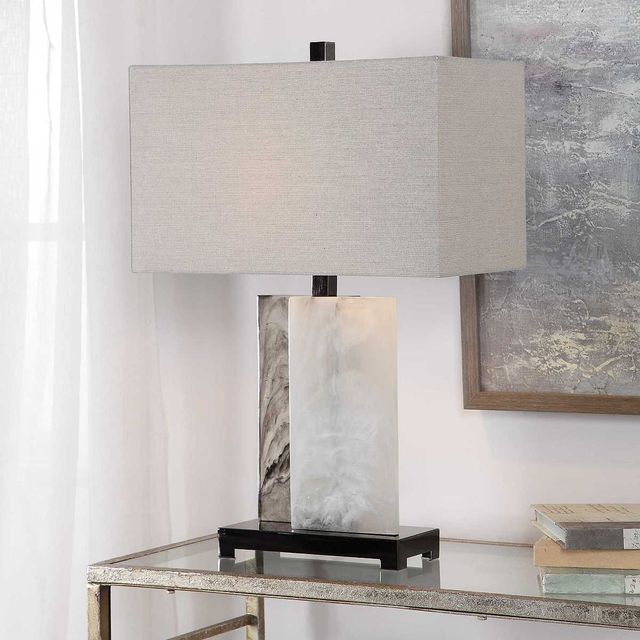 Uttermost® Vanda Polished Black Nickel Table Lamp-1