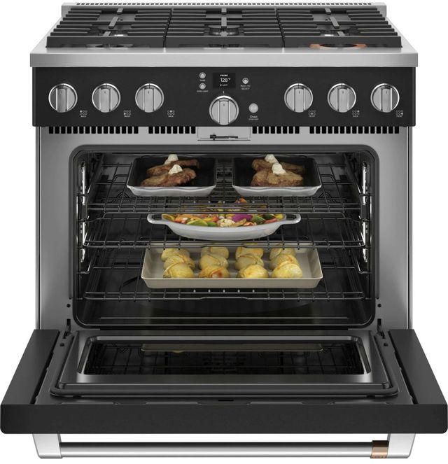 Café™ 36" Matte Black Pro Style Dual Fuel Range-2