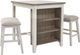 Signature Design by Ashley® Skempton 3-Piece Light Brown/White Counter Height Dining Table Set-0