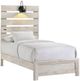 Elements International Fort Worth 3-Piece White Twin Bedroom Set-1