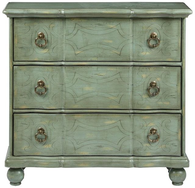 Olliix by Madison Park Green Scroll Bun Foot Chest-0