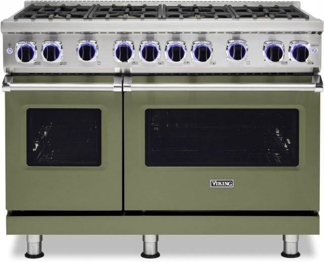 Viking® 7 Series 48" Cypress Green Pro Style Natural Gas Range-0