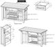International Furniture Direct Dutton Brown Kitchen Island-2