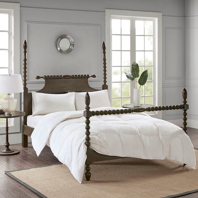 Olliix by True North by Sleep Philosophy White Full/Queen Light Warmth Oversized 100% Cotton Down Comforter-1