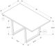 Monarch Specialties Inc. Grey Wood Top Dining Table with Chrome Base-1