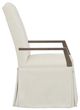 Fairfield® Customizable Entree Dining Camel Tall Button Back Skirted Arm Chair-2