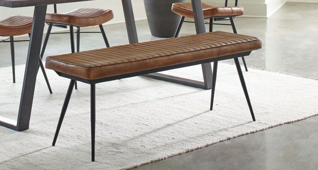 Coaster® Misty Camel/Black Cushion Side Bench-1