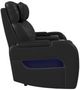 Elements International Prime Time P3 Jet Black Power Reclining Loveseat with LED-4