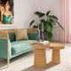 TOV Furniture Felicia Lilypad Glass Top Nesting Table with Natural Base-1