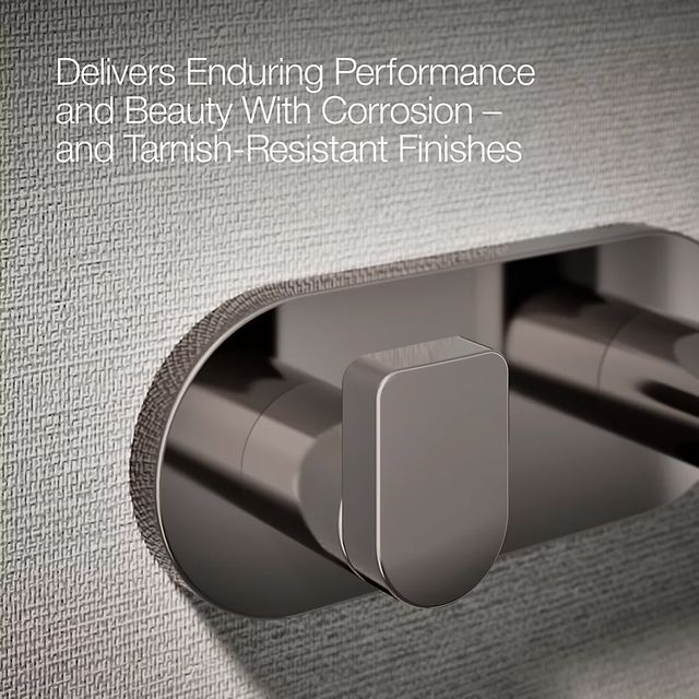 KOHLER® Composed® Vibrant Titanium Double Robe Hook-2