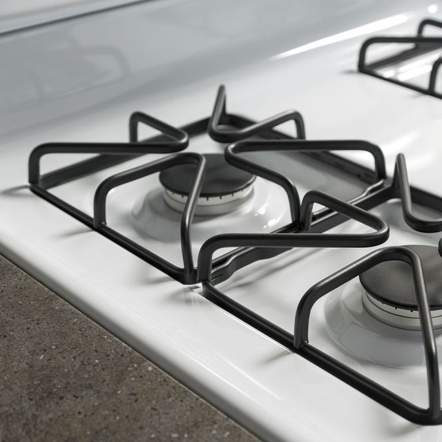 GE® 30" White Freestanding Gas Range-3