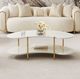 Michael Amini® Sassani Gold/Pearl White Cocktail Table-1
