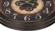 Monarch Specialties Inc. Brown 24" Round Wall Clock with Standard Numbers on Beige/Black Background-1