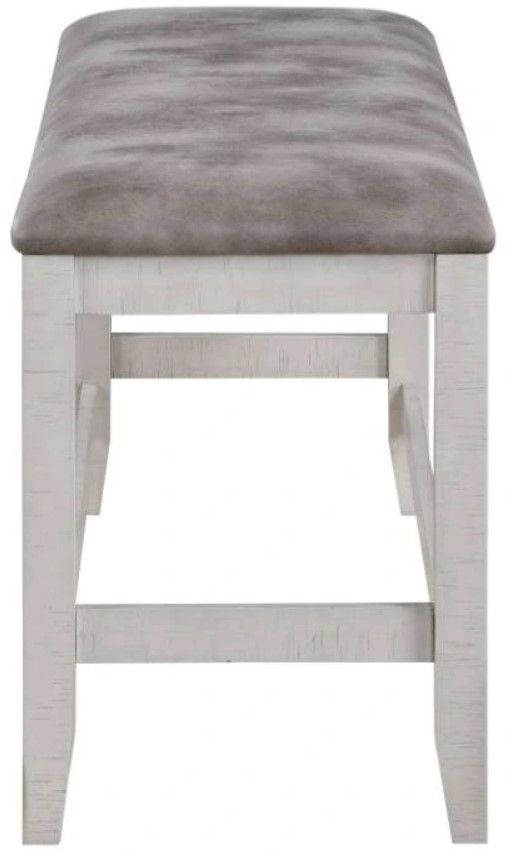 New Classic® Home Furnishings Richland Stonewash Gray Counter Height Bench-3