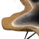 A & B Home Brown Resin Top Side Table with Black Metal Legs-3