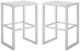 Linon Alora 2-Piece White Aluminum Outdoor Barstool Set-0