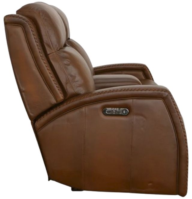 Flexsteel® Mustang Rust Power Reclining Loveseat with Console and Power Headrests-3