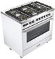 Verona® Ultima 36" White Pro Style Dual Fuel Range-3