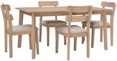 Powell® Drury Daly 5-Piece Beige/Natural Dining Set