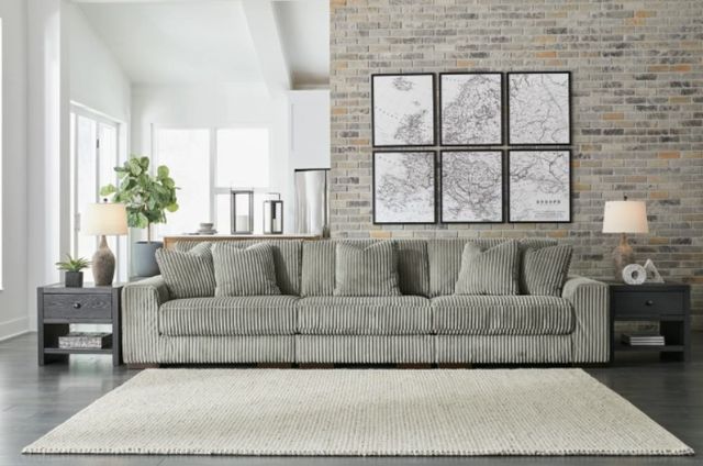 Signature Design by Ashley® Lindyn 3-Piece Fog Small Spaced Sectional-1
