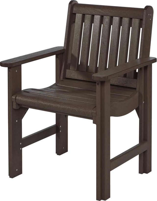 C.R. Plastic Generation Line Chocolate Dining Arm Chair-1