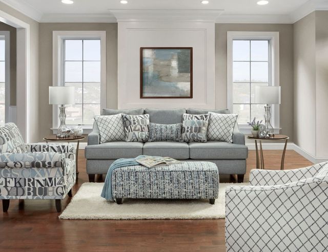 Fusion Furniture Anecdote Blue Gray Accent Chair-1