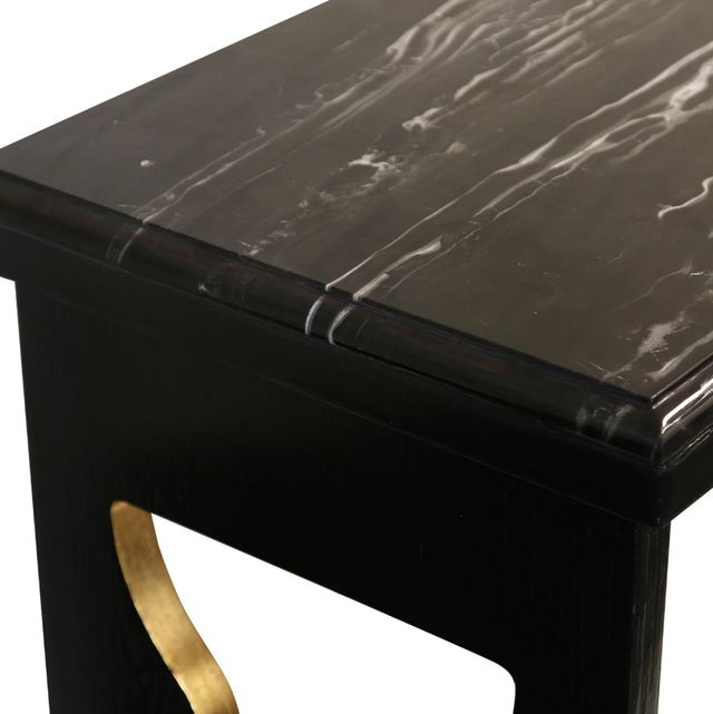 Harp & Finial® Monroe Ebonized Black/Gold Baluster Console-2