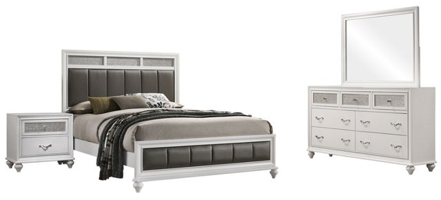 Coaster® Barzini 4-Piece White Queen Panel Bedroom Set-0