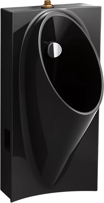 KOHLER® Steward® Black Washout Half-Stall 0.125 Gpf Urinal, Top Spud-0
