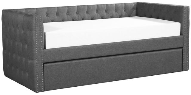 Crown Mark Trina Gray Upholstered Daybed-0