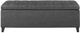 Olliix by Madison Park Charcoal Shandra Tufted Top Storage Bench-0