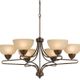 Cal® Lighting & Accessories Romano 6-Light Bone Chandelier-0
