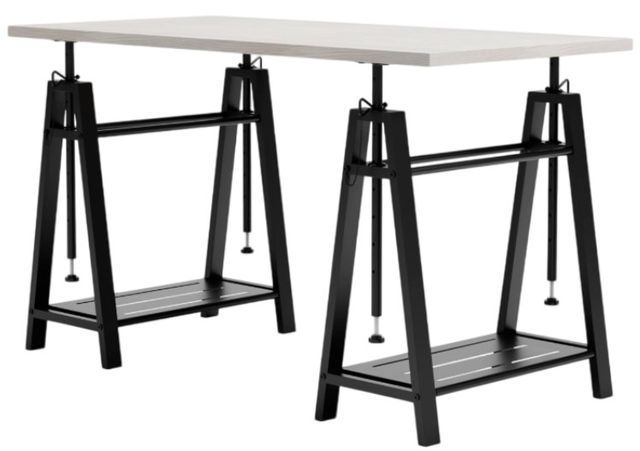 Signature Design by Ashley® Bayflynn Black/White Adjustable Height Home Office Desk-2