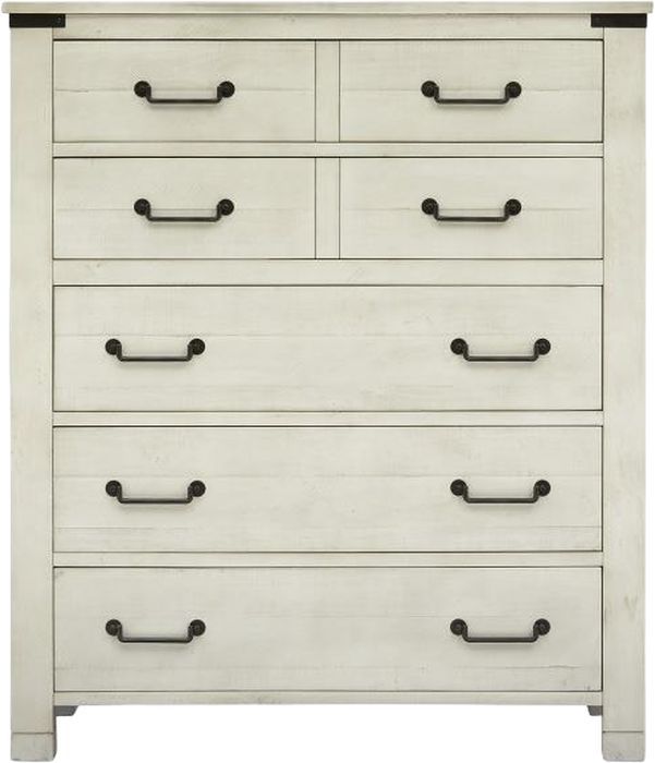 Magnussen Home® Chesters Mill Alabaster/Aged Iron Drawer Chest-1