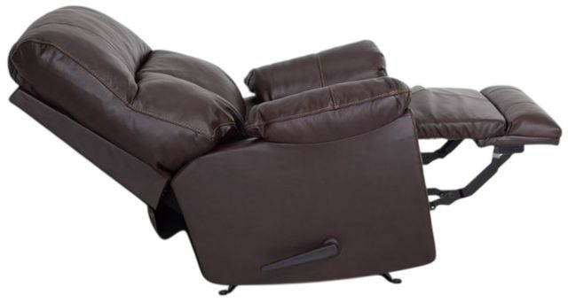 Franklin™ Kent Eden French Roast Leather Manual Swivel Rocker Recliner-1