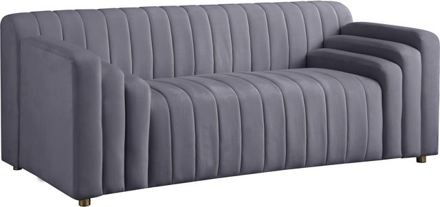 Meridian Furniture Naya Grey Velvet Loveseat-1