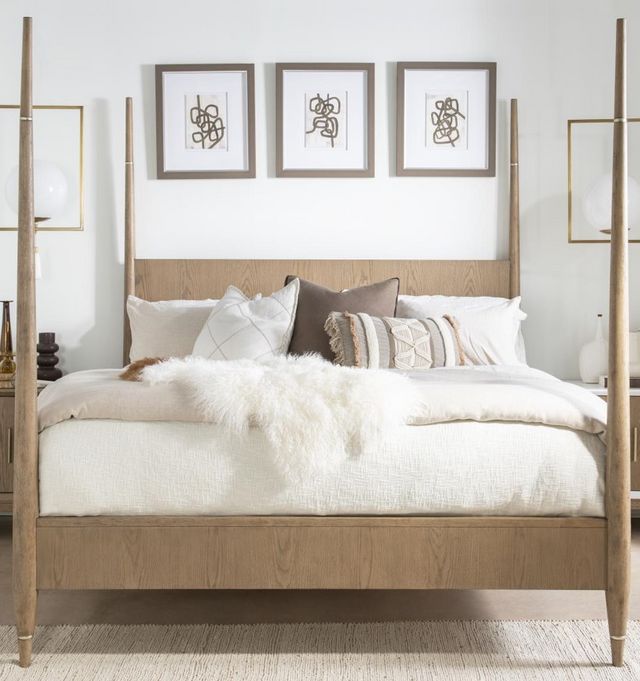 Legacy Classic Melrose Dessert Oak Queen Poster Bed