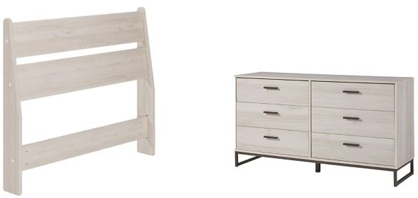 Signature Design by Ashley® Socalle 2-Piece Natural Twin Platform Bed Set-0