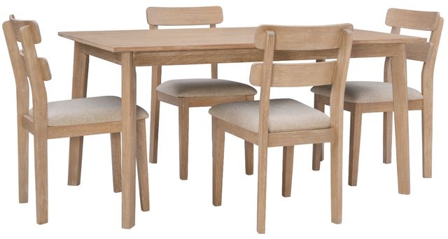 Powell® Daly 5-Piece Natural Dining Table Set-0
