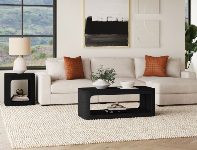 Elements International Rosalie 2-Piece Black Occasional Table Set-1