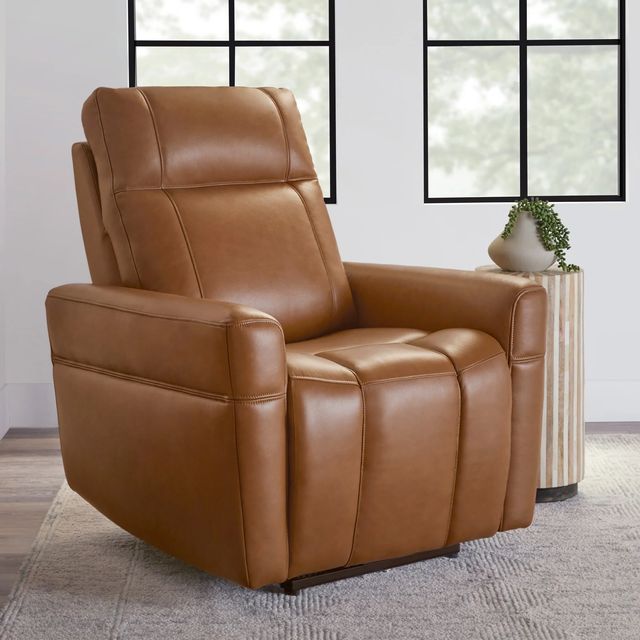 Parker House® Bradford Steamboat Ecru Power Zero Gravity Leather Recliner with Power Headrest-2