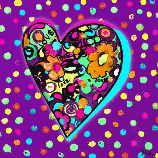 Classy Art Neon Hearts of Love I by Patricia Pinto Wall Art-0