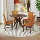 Elements International Santa Barbara 5-Piece Orange/Walnut Round Dining Set-1