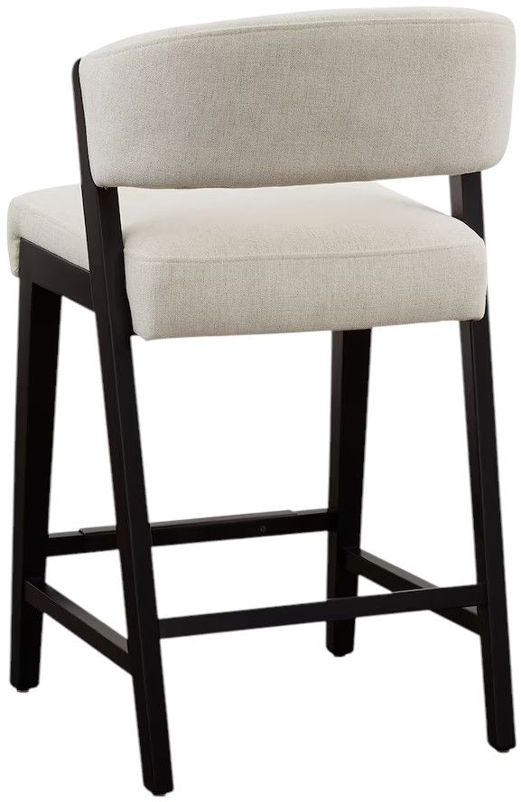 Bassett® Furniture Asher Bone/Ebony Upholstered Counter Stool-3