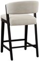 Bassett® Furniture Asher Bone/Ebony Upholstered Counter Stool-3