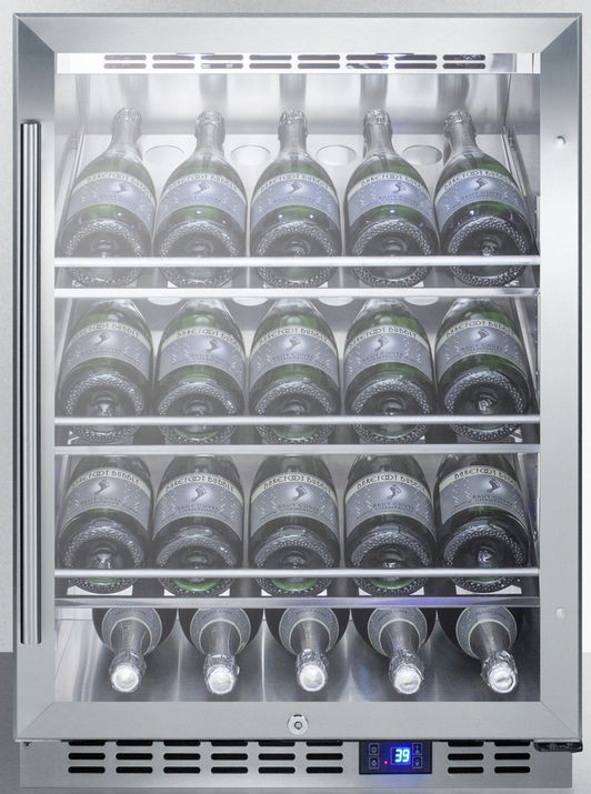 Summit® Commercial Series 5.0 Cu. Ft. Stainless Steel Wine Cooler-2
