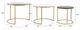 Zuo® Modern Franco 3-Piece Marble Top Nesting Coffee Tables with Brass Base-4